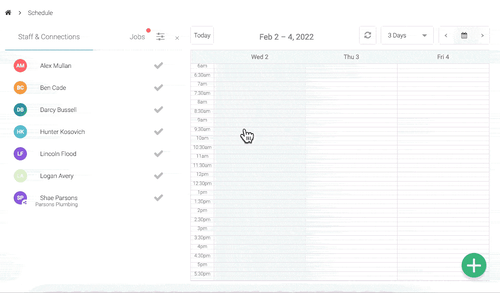 Adding a connection in the scheduler - compressed