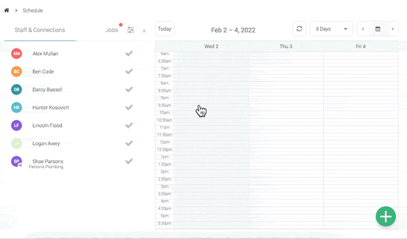 Adding a connection in the scheduler - compressed