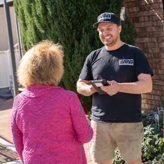 Tradify customer in Australia quoting one of their potential customers