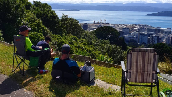Customer Story_Dentice Property Services_tradie smoko lunch break in wellington with a sea view