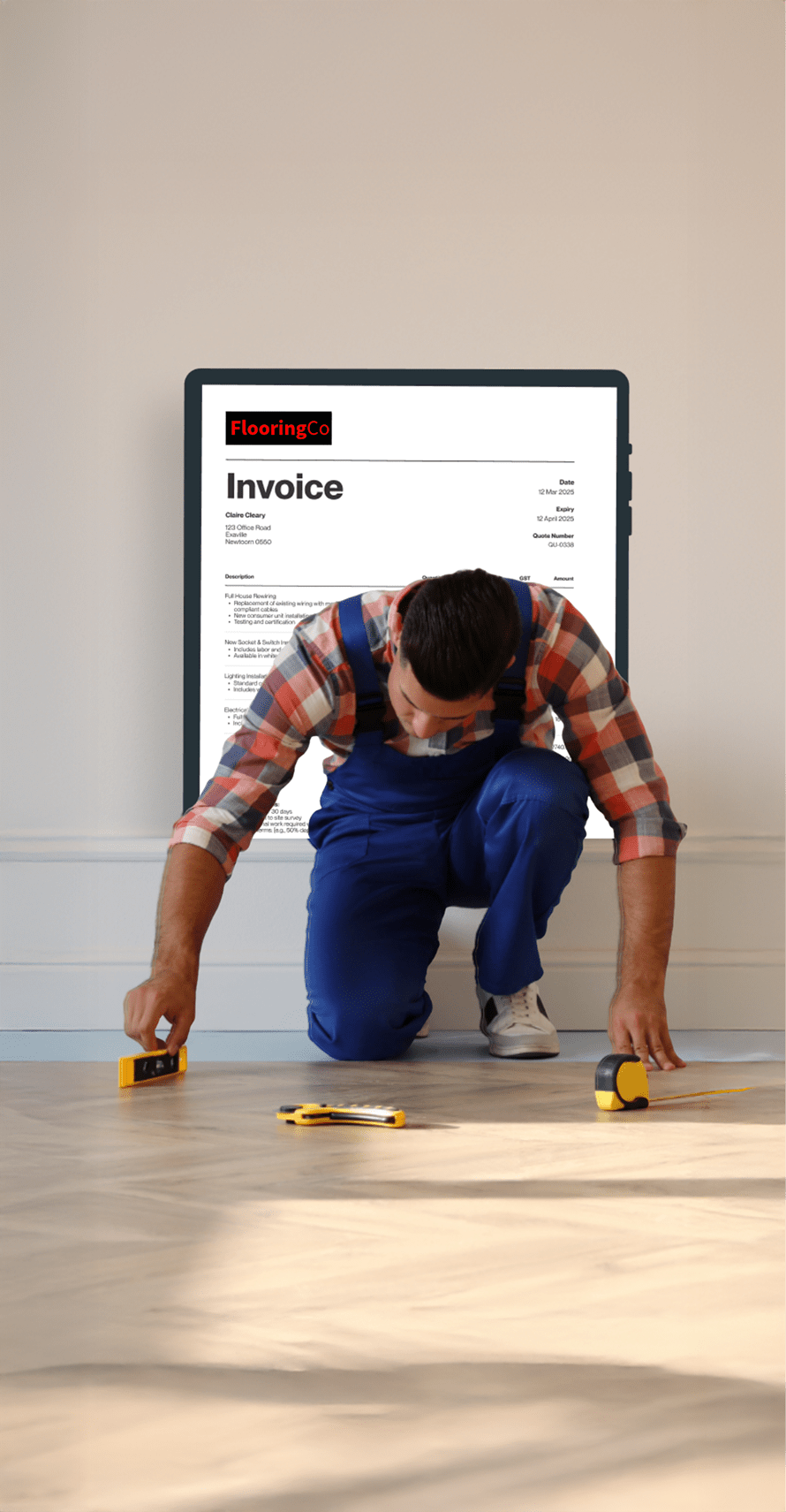 Flooring business invoicing