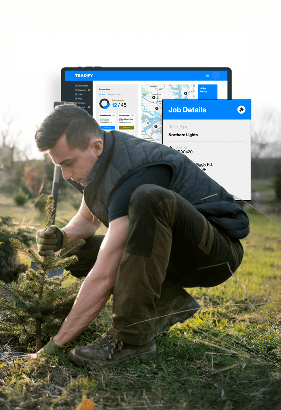 Landscaping field service project management hero image