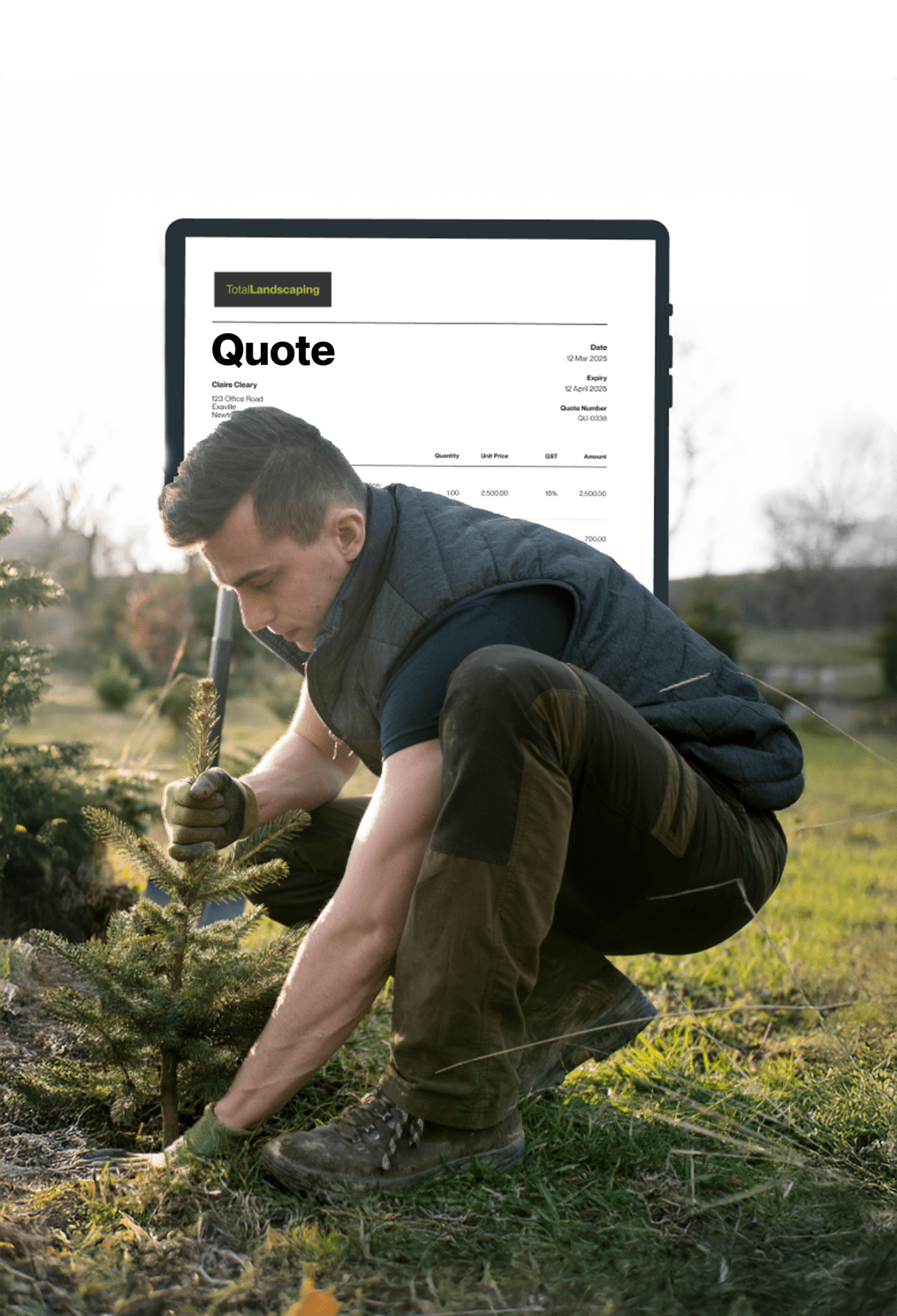 Landscaping quoting hero image