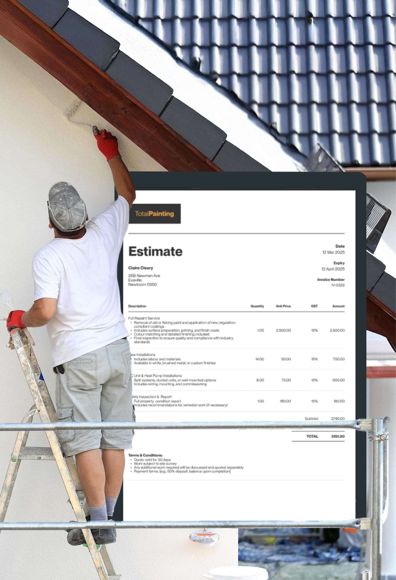a painter and an estimate