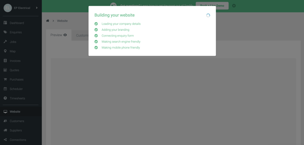 instant website builder
