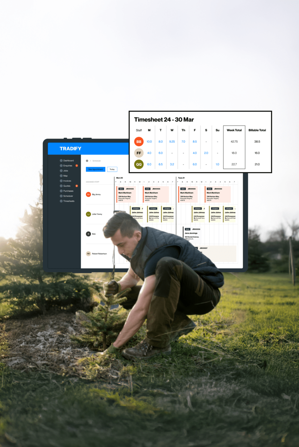 landscaping scheduling app