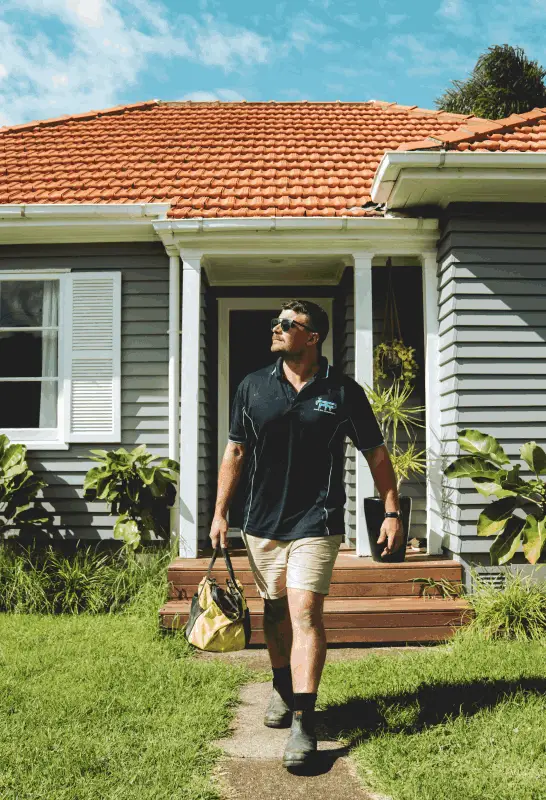 Sectors Image - NZ - Tradie Walking Out Of House